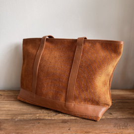 Shopper cognac rib