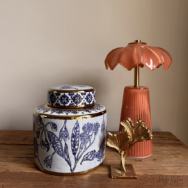 Decoratieve vaas  blauw/goud