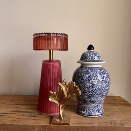 Decoratieve vaas blauw/wit