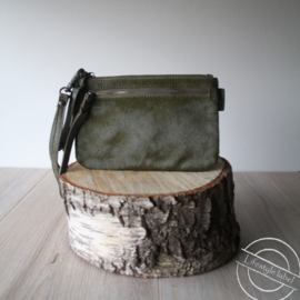 Leren Clutch groen