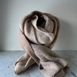 Dames warme sjaal kleur verloop camel