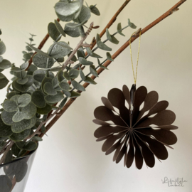 Kerstboom ornament bruin bloem
