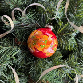 Kerstbal handmade middel nr 6