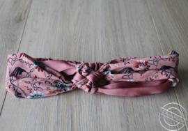 Haarband roze bloemetjes