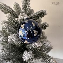 Kerstbal d blue 2 groot