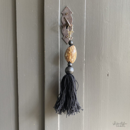 Tassel schelp zwart