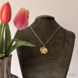 Ketting goud bloem