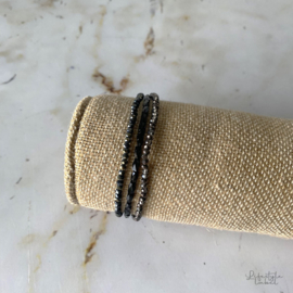 Armband setje bruin/zwart