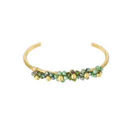 Bloom bangle armband groen