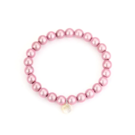 Dames kralenarmband roze