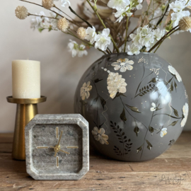 Marmeren klokje grijs