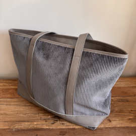 Shopper grijs rib