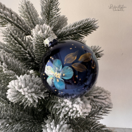 Kerstbal d blue 1 groot