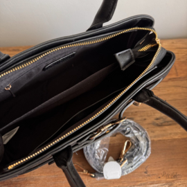 Handtas suede zwart