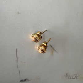 Oorbellen gold/bruin