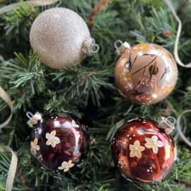 Kerstbal handmade middel set 28