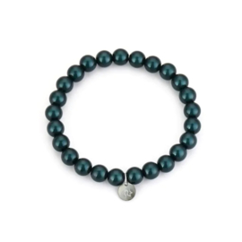 Dames kralenarmband donker groen