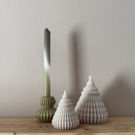 Kerstboom kaars modern beige