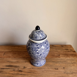 Decoratieve vaas blauw/wit