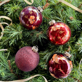Kerstbal handmade middel set 34