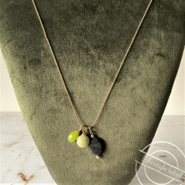 Ketting goud lang groen