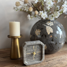 Marmeren klokje grijs