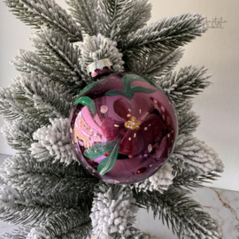 Kerstbal Purple 1 groot