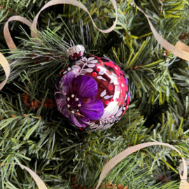 Kerstbal handmade middel nr 9.