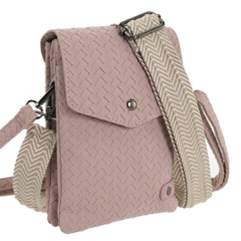 Telefoon/schoudertasje Brisbane oud roze