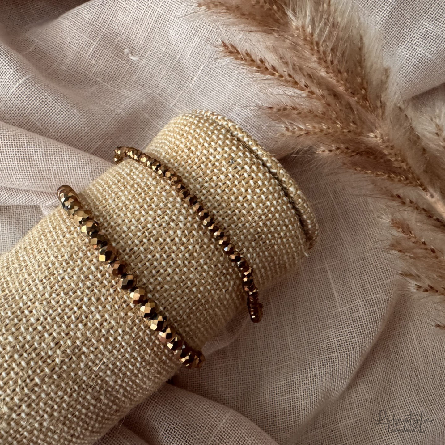 Sprankelende kralen armbandjes goud