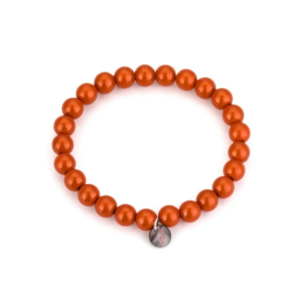 Dames kralenarmband oranje