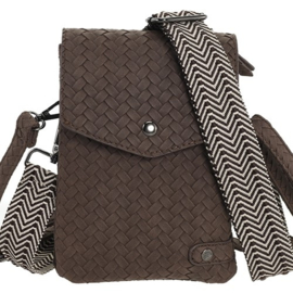 Telefoon/schoudertasje Brisbane d. bruin