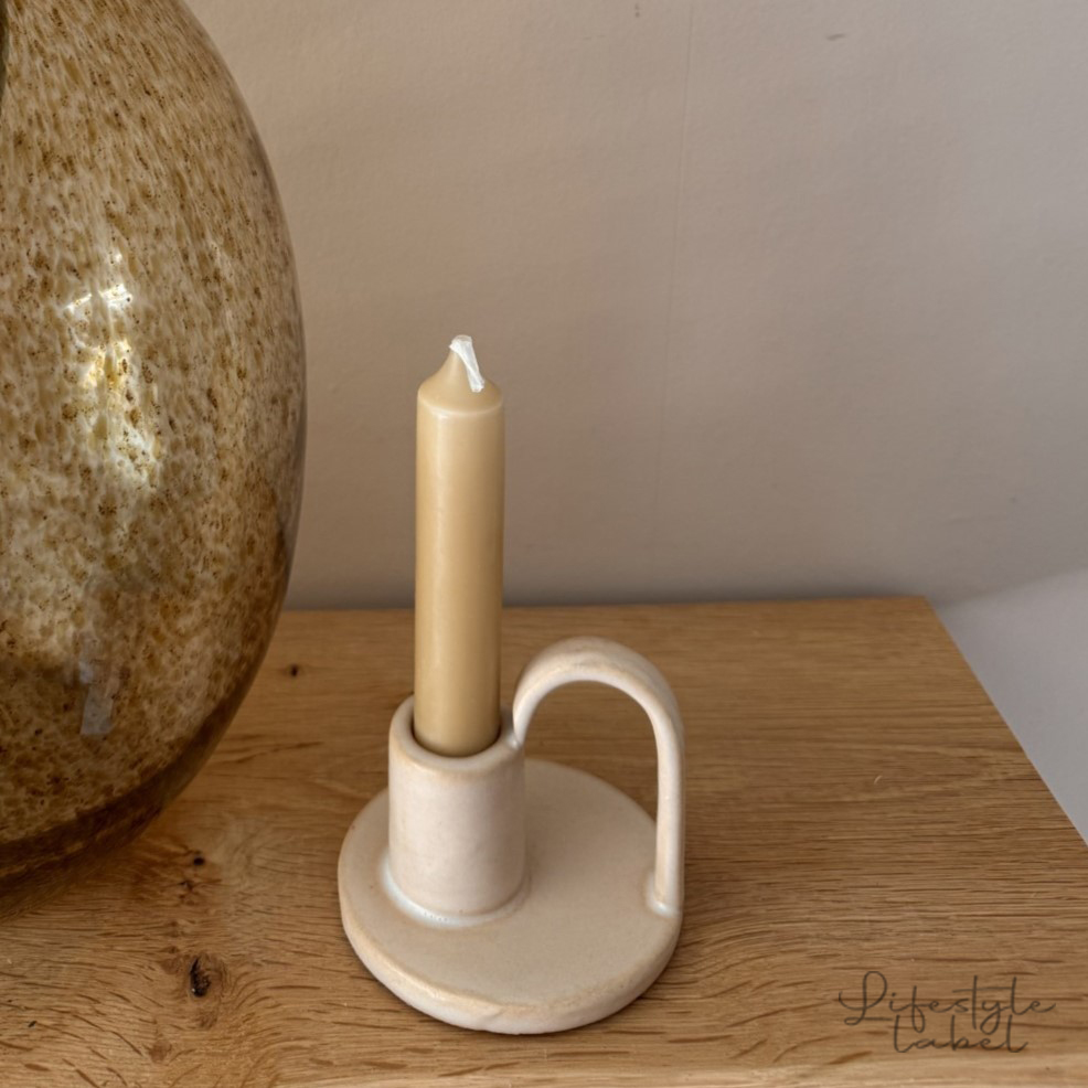 Kaarsen kandelaar beige