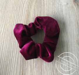 Scrunchie haarelastiek donker roze