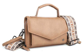 Portemonnee tasje cognac taupe