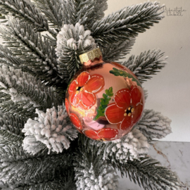 Kerstbal oranje 1 middel
