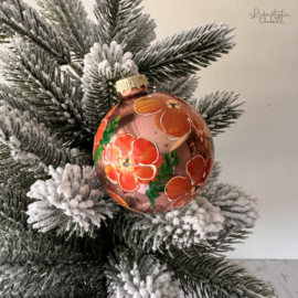 Kerstbal oranje 1 middel
