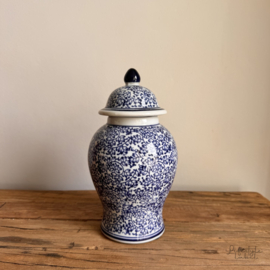 Decoratieve vaas blauw/wit