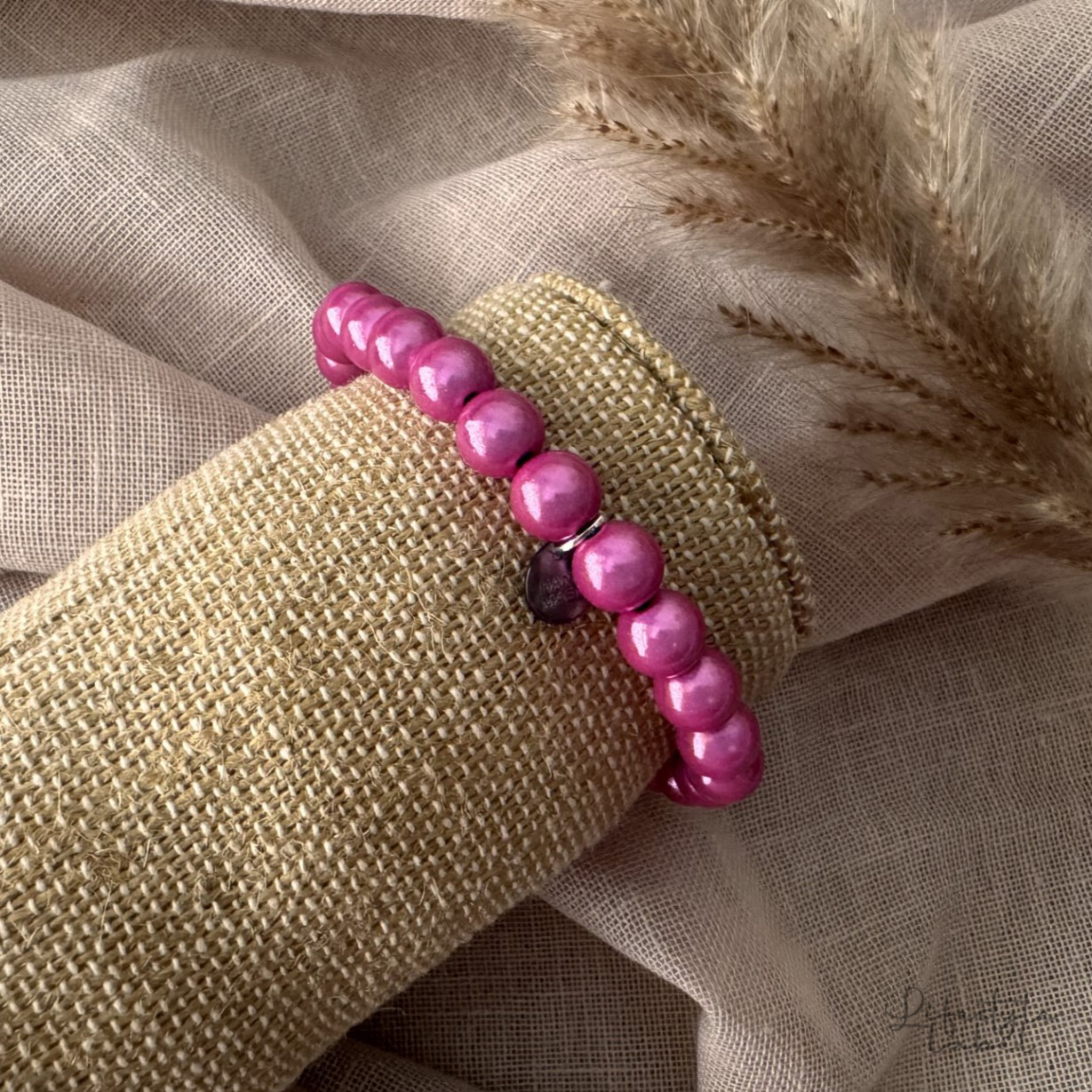 Dames kralenarmband lilac