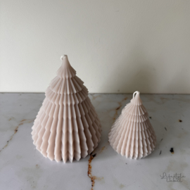 Kerstboom kaars modern beige