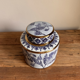 Decoratieve vaas  blauw/goud
