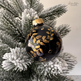 Kerstbal Zwart 1 middel 