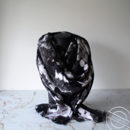 Sjaal flore zwart/grijs