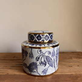 Decoratieve vaas  blauw/goud