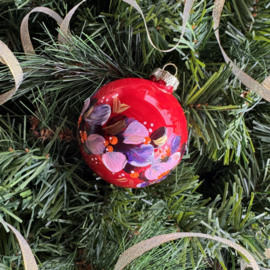 Kerstbal handmade middel nr 19