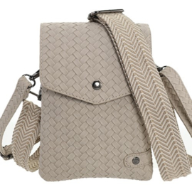 Telefoon/schoudertasje Brisbane naturel