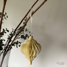 Kerstboom ornament creme kegel