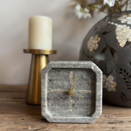 Marmeren klokje grijs