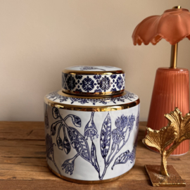 Decoratieve vaas  blauw/goud