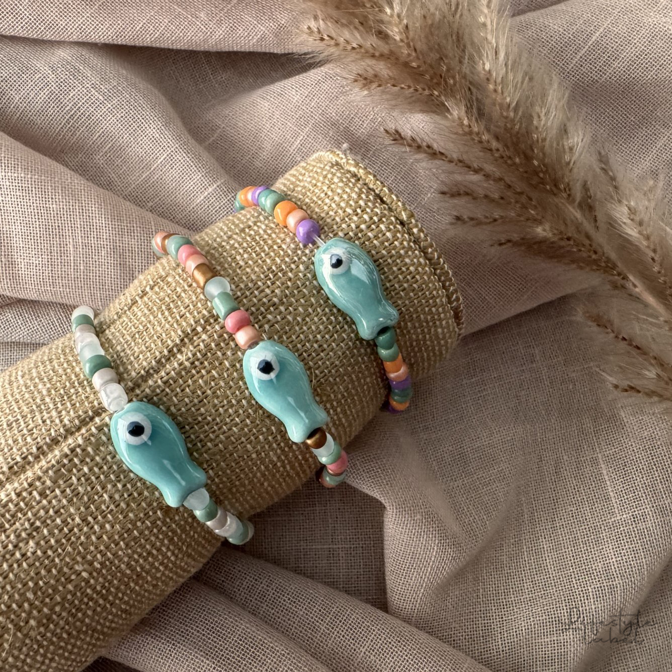 Armband visjes tuquoise